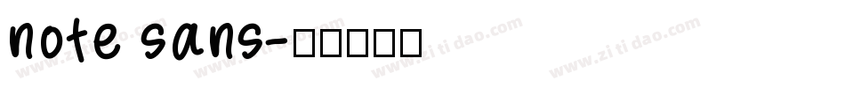 note sans字体转换